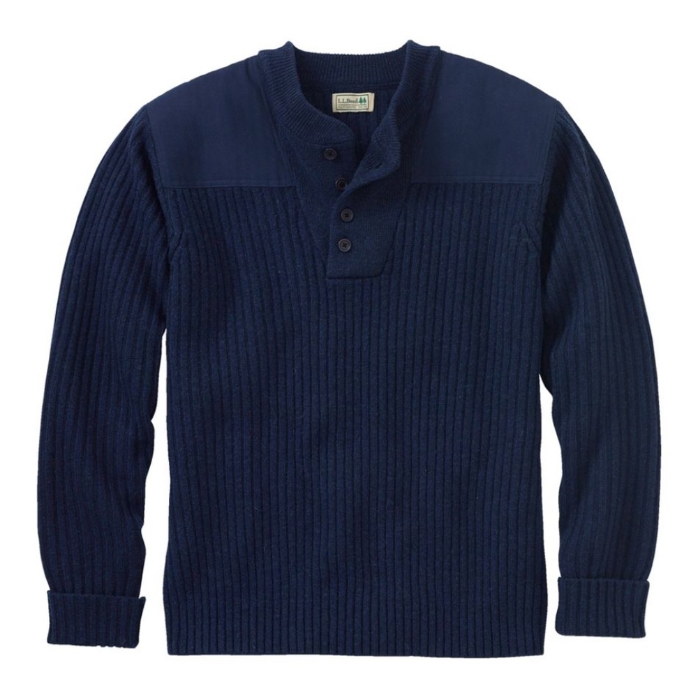 LL Bean Men's Commando Sweater Blue L